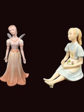 2 Laszlo Ispanky Porcelain Figurines Sugar Plum Fairy and Alice